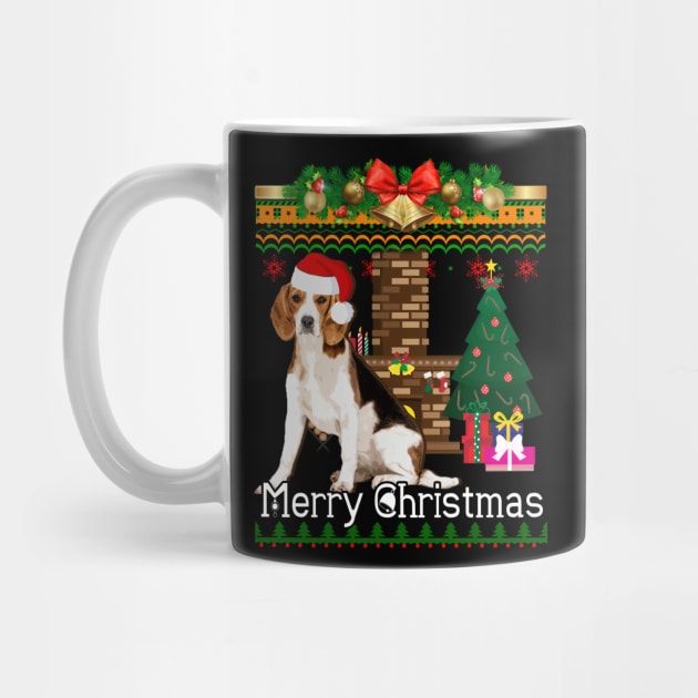 Ugly Christmas Sweater BEAGLES by LaurieAndrew
